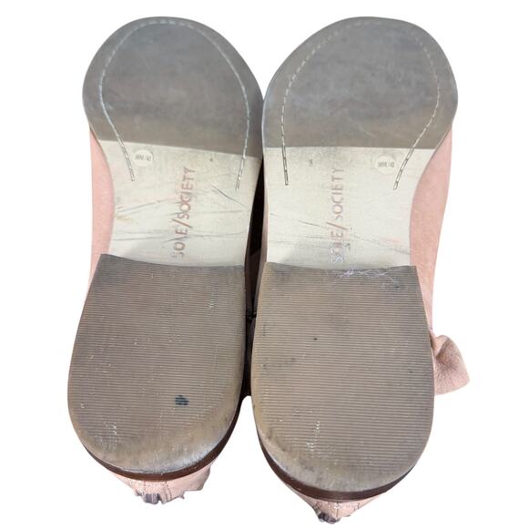 Sole Society Brinya Suede Ruffle Ankle Boots Booties Slip On Shoes Blush sz 10 - Picture 15 of 16